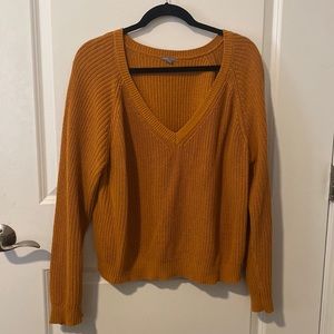 Orange Charlotte Russe v-neck sweater